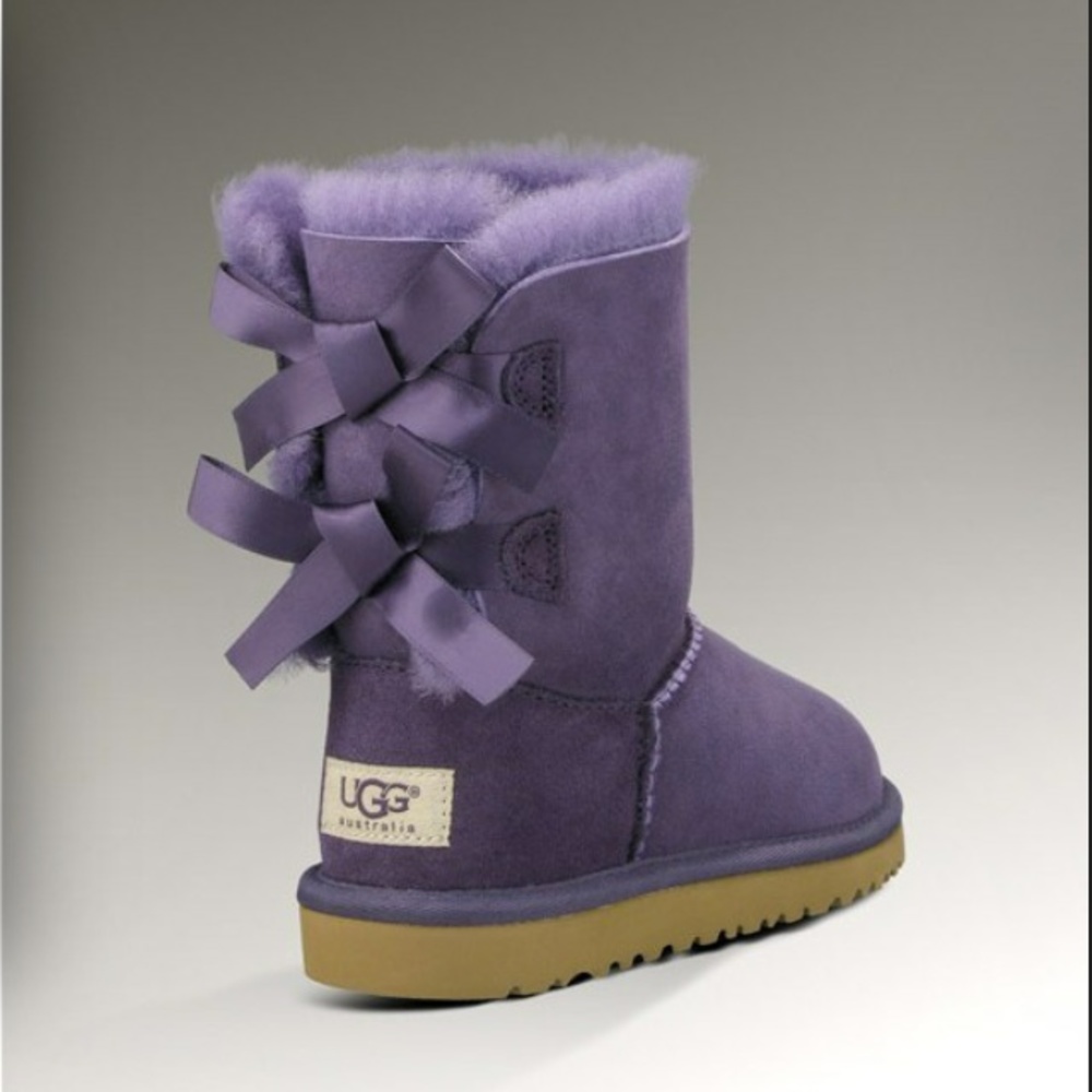 COPY - UGG Bailey Bow Boots PURPLE VELVET